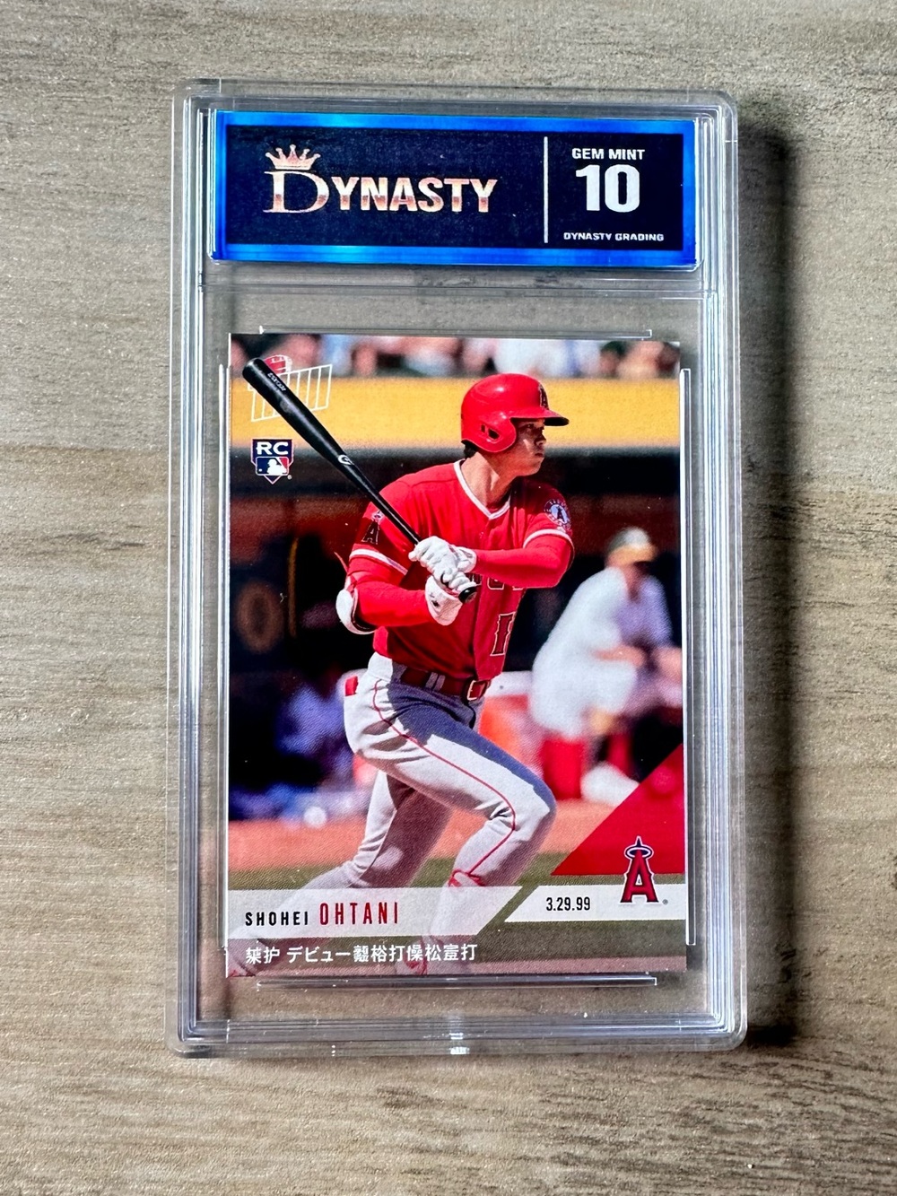 Shohei Ohtani 2019 Topps Now Rookie Gem Mint 10 Novelty Baseball Card.